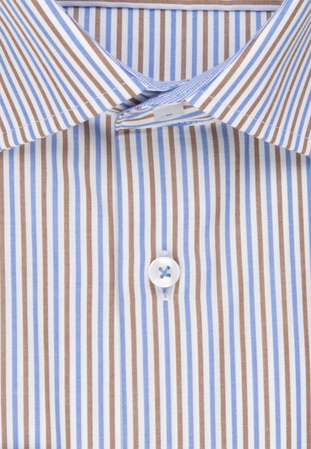Non-iron Popeline Business overhemd in Slim with Kentkraag in Bruin |  Seidensticker Onlineshop