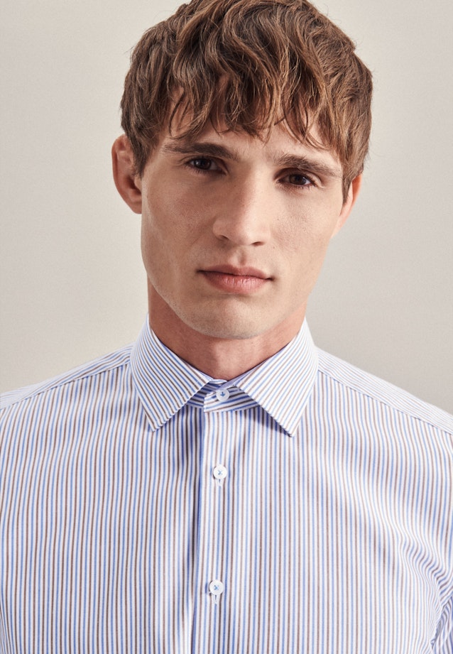 Slim Business Hemd Streifen in Braun |  Seidensticker Onlineshop