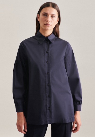 Chemisier Uni in Bleu Foncé |  Seidensticker Onlineshop