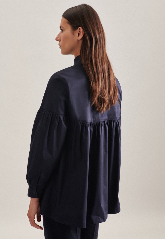 Long sleeve Poplin Shirt Blouse in Dark Blue | Seidensticker online shop