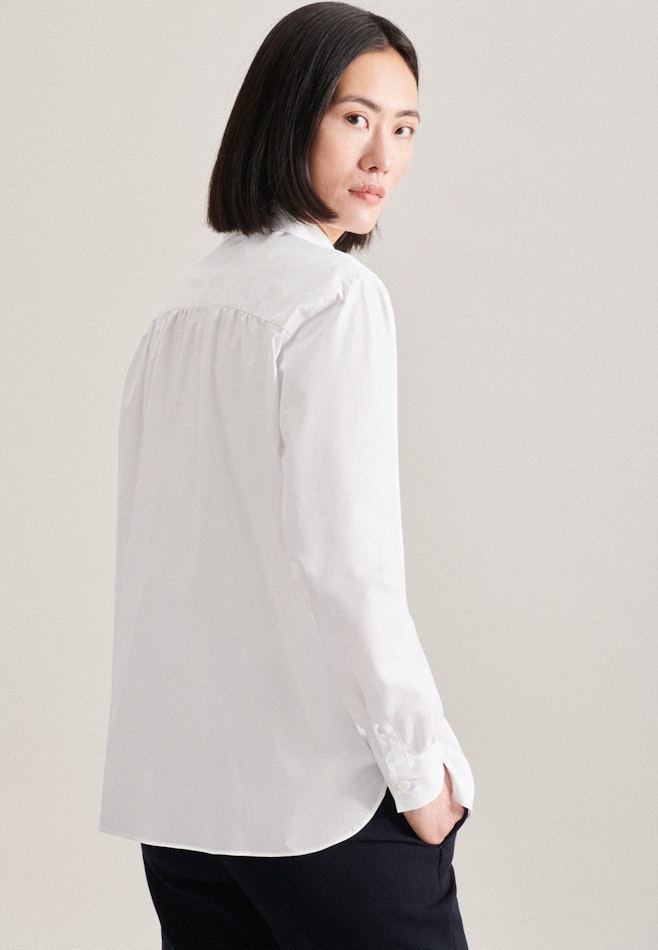 Long sleeve Poplin Shirt Blouse in White | Seidensticker online shop
