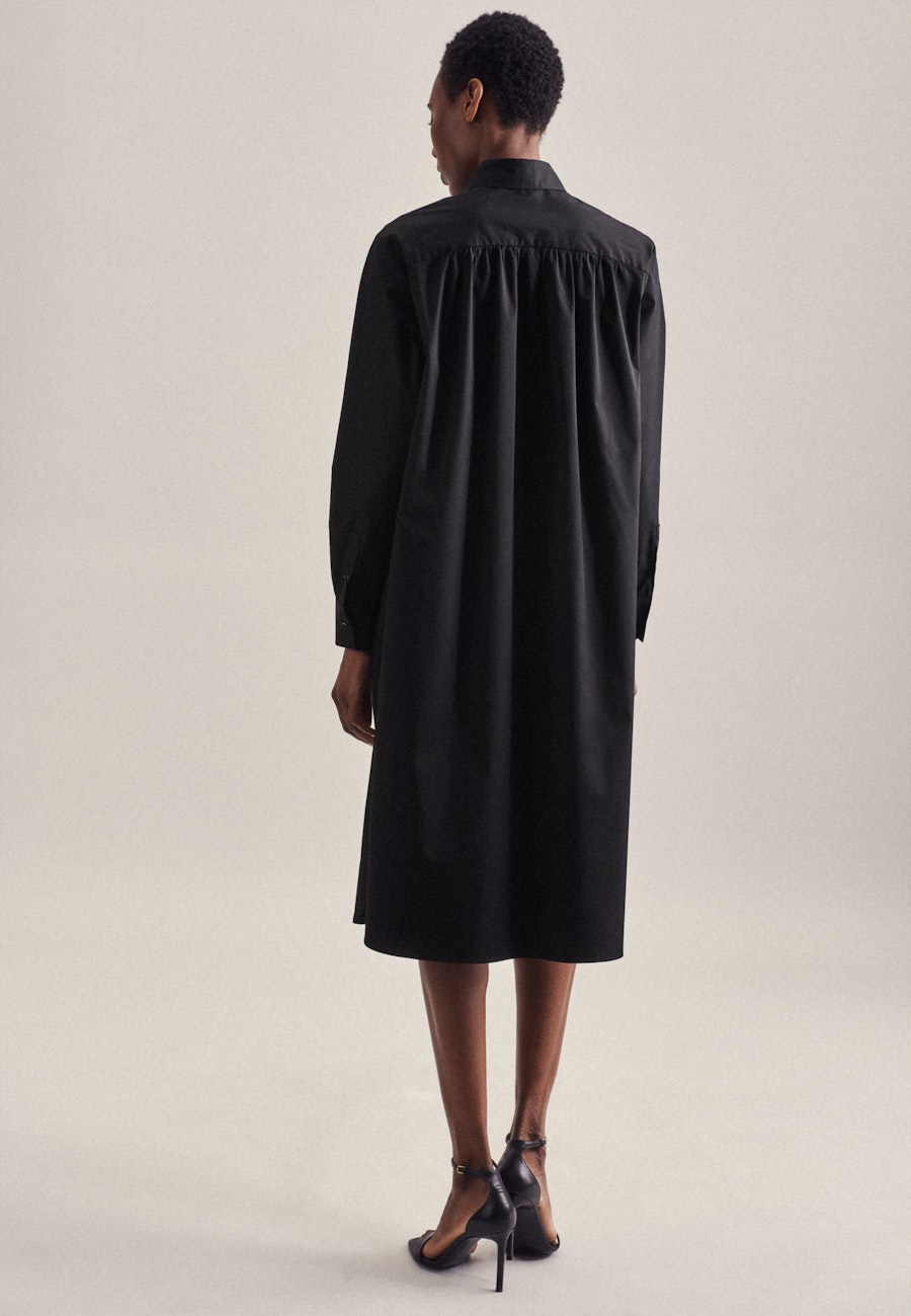 Popeline Maxi Kleid in Schwarz |  Seidensticker Onlineshop