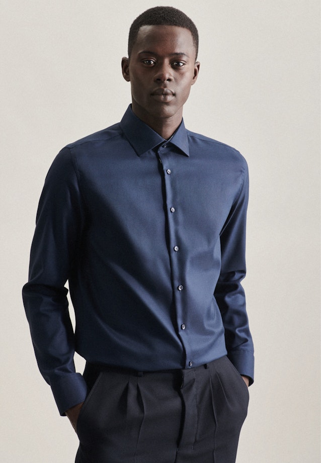 Slim Chemise d'affaires Uni in Bleu Foncé |  Seidensticker Onlineshop