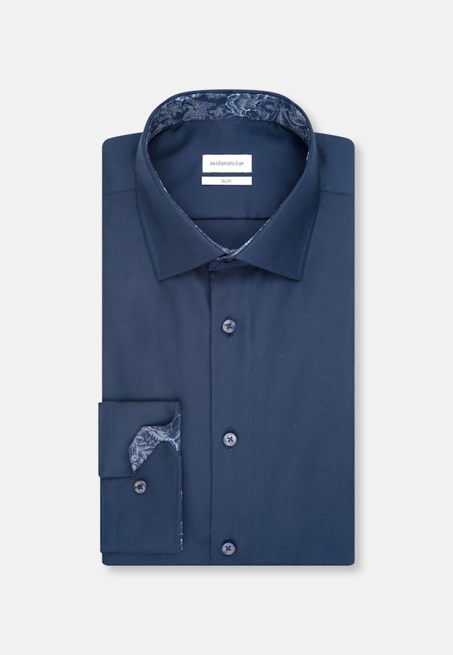 Slim Business shirt Uni in Dark Blue | Seidensticker online shop