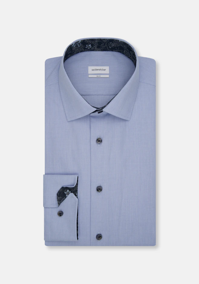 Slim Chemise d'affaires Uni dans Bleu Clair | Boutique en ligne Seidensticker