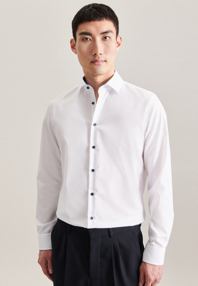 Slim Business Hemd Uni in Weiß |  Seidensticker Onlineshop