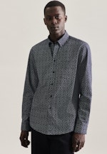 Twill Casual Hemd in Regular mit Button-Down-Kragen in Dunkelblau |  Seidensticker Onlineshop