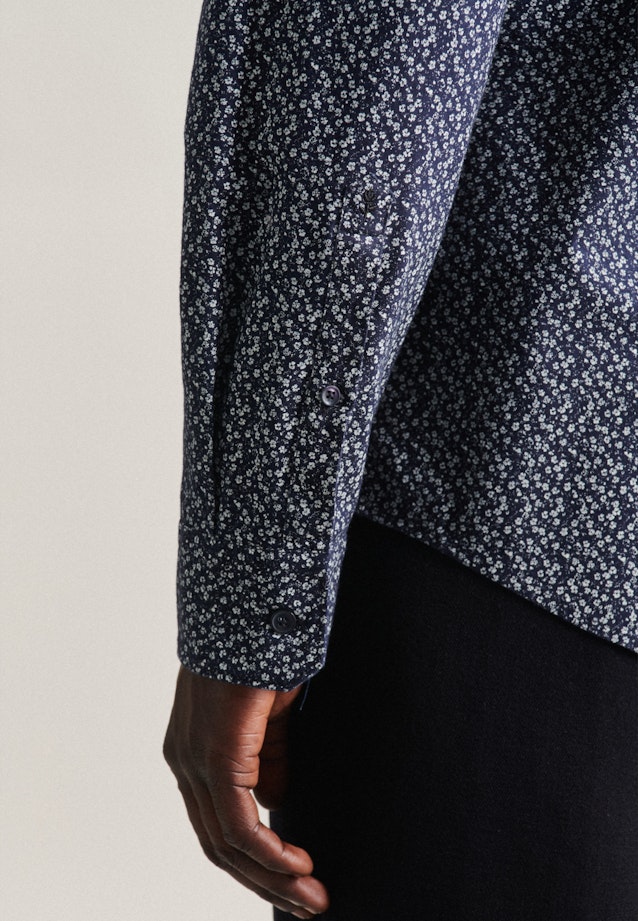 Regular Casual Hemd Druck in Dunkelblau |  Seidensticker Onlineshop