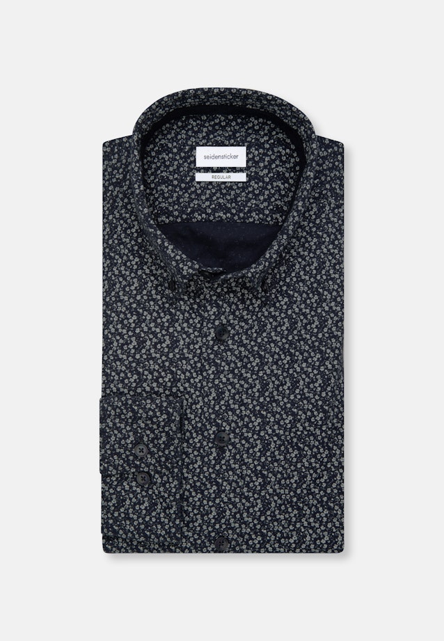 Regular Casual Hemd Druck in Dunkelblau |  Seidensticker Onlineshop