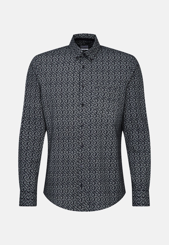 Regular Casual Hemd Druck in Dunkelblau |  Seidensticker Onlineshop