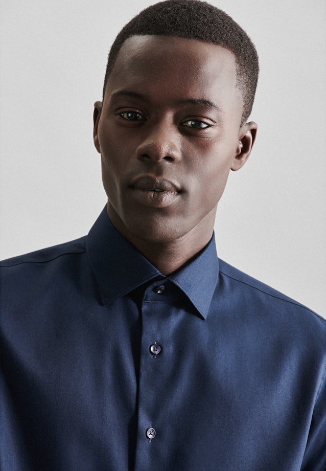 Slim Business shirt Uni in Dark Blue |  Seidensticker Onlineshop