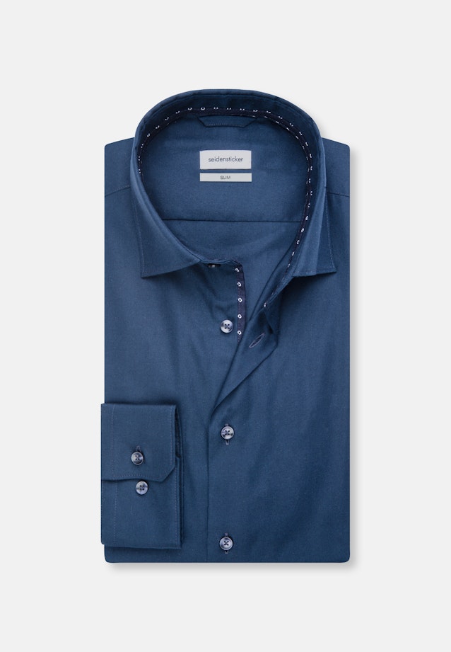 Slim Business Hemd Uni in Dunkelblau |  Seidensticker Onlineshop