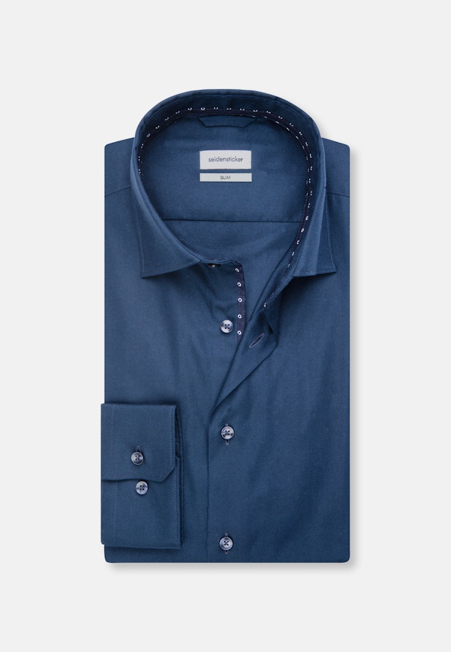 Slim Chemise d'affaires Uni dans Bleu Foncé | Boutique en ligne Seidensticker