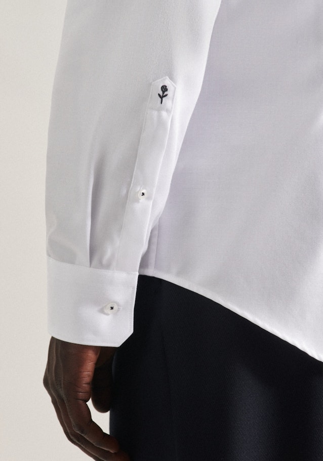 Non-iron Twill Business overhemd in Slim with Kentkraag in Wit |  Seidensticker Onlineshop