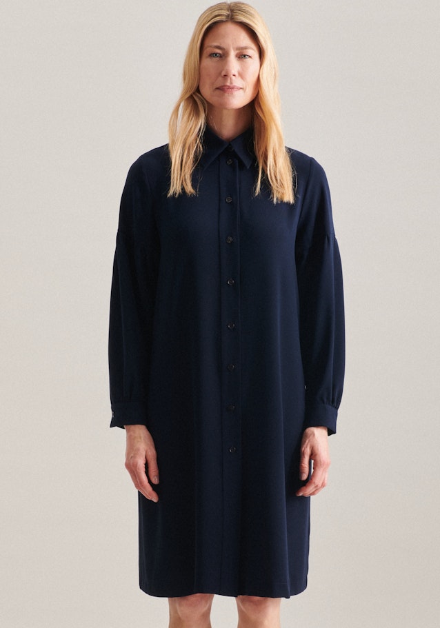 Robe Regular Manche Longue in Bleu Foncé |  Seidensticker Onlineshop