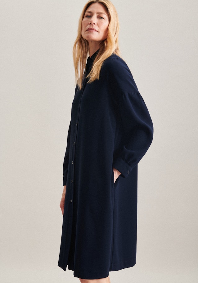 Robe Regular Manche Longue in Bleu Foncé |  Seidensticker Onlineshop