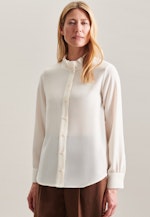 Blouse à col montant En crêpe in Ecru |  Seidensticker Onlineshop