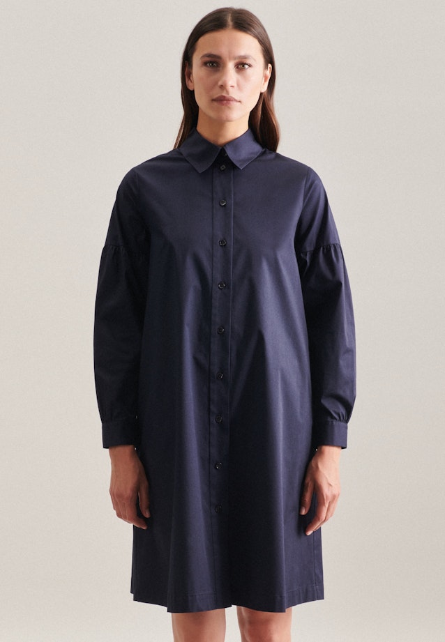 Robe Regular Manche Longue in Bleu Foncé |  Seidensticker Onlineshop