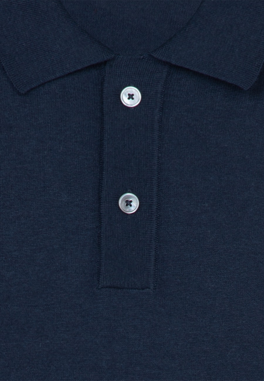 Kragen Polo-Shirt in Dunkelblau |  Seidensticker Onlineshop