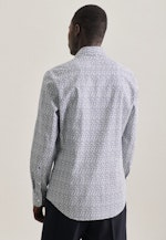 Shaped Business Hemd Druck in Dunkelblau |  Seidensticker Onlineshop