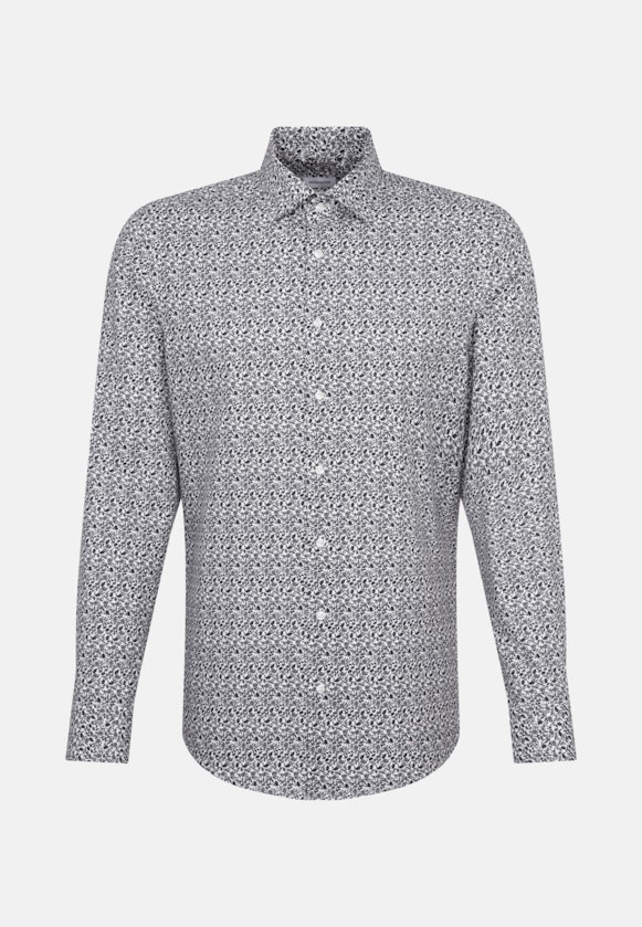 Shaped Business Hemd Druck in Dunkelblau |  Seidensticker Onlineshop