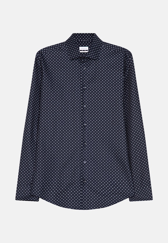 Chemise Business Shaped Twill (sergé) Col Kent in Bleu Foncé |  Seidensticker Onlineshop