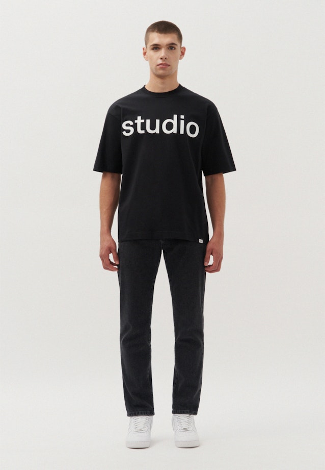 Rundhals T-Shirt Oversized in Schwarz |  Seidensticker Onlineshop