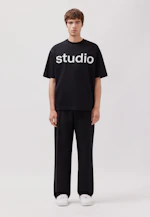 Oversized T-Shirt mit Studio Logo in Schwarz |  Seidensticker Onlineshop