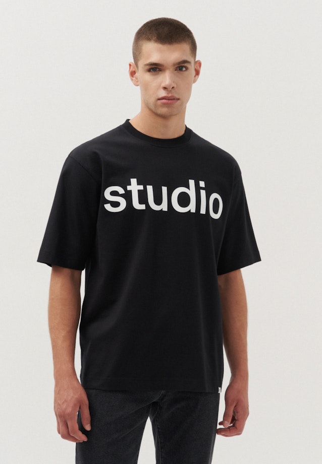 Rundhals T-Shirt Oversized in Schwarz |  Seidensticker Onlineshop