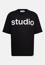 Oversized T-Shirt mit Studio Logo in Schwarz |  Seidensticker Onlineshop
