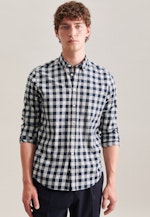 Regular Casual shirt Check in Dark Blue |  Seidensticker Onlineshop