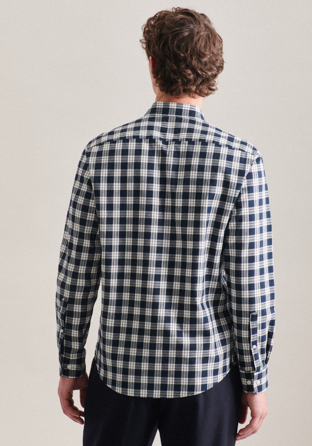 Regular Casual Hemd Karo in Dunkelblau | Seidensticker Onlineshop