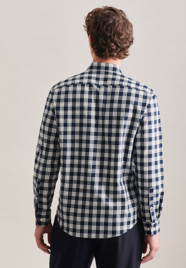 Regular Casual shirt Check in Dark Blue |  Seidensticker Onlineshop