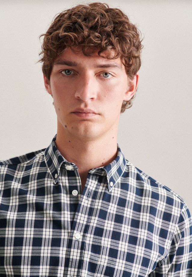 Regular Casual shirt Check in Dark Blue |  Seidensticker Onlineshop