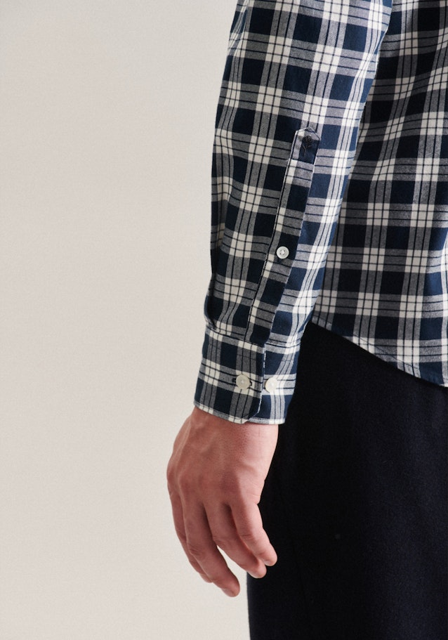 Regular Casual Hemd Karo in Dunkelblau | Seidensticker Onlineshop