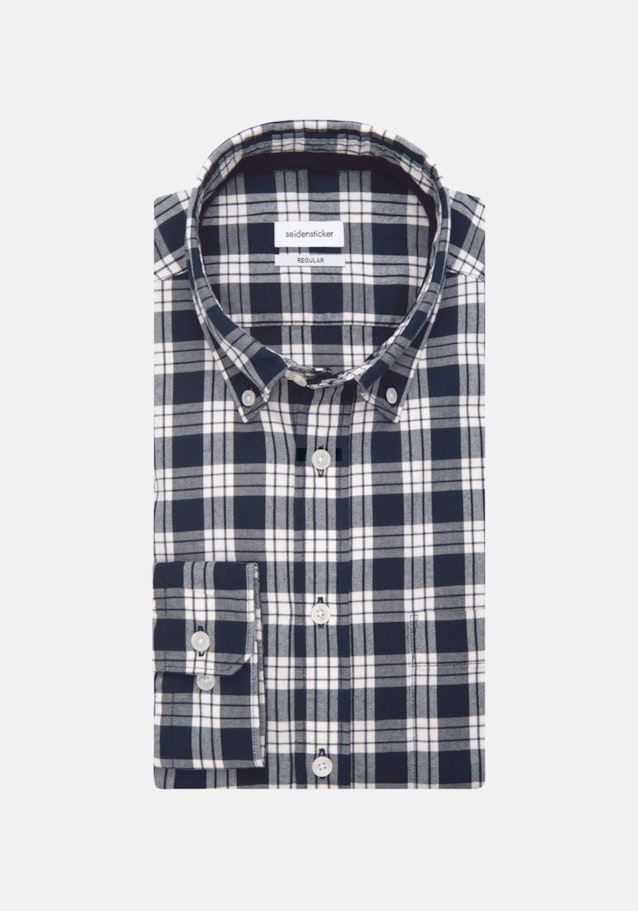 Regular Casual Hemd Karo in Dunkelblau | Seidensticker Onlineshop