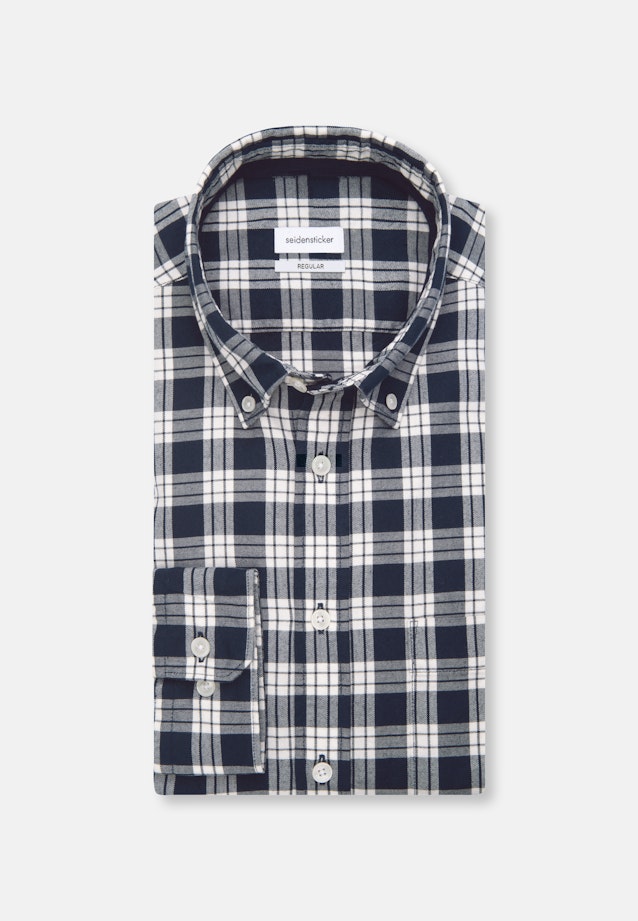 Regular Casual shirt Check in Dark Blue |  Seidensticker Onlineshop