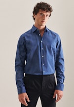 Regular Chemise d'affaires rayures in Bleu Moyen |  Seidensticker Onlineshop
