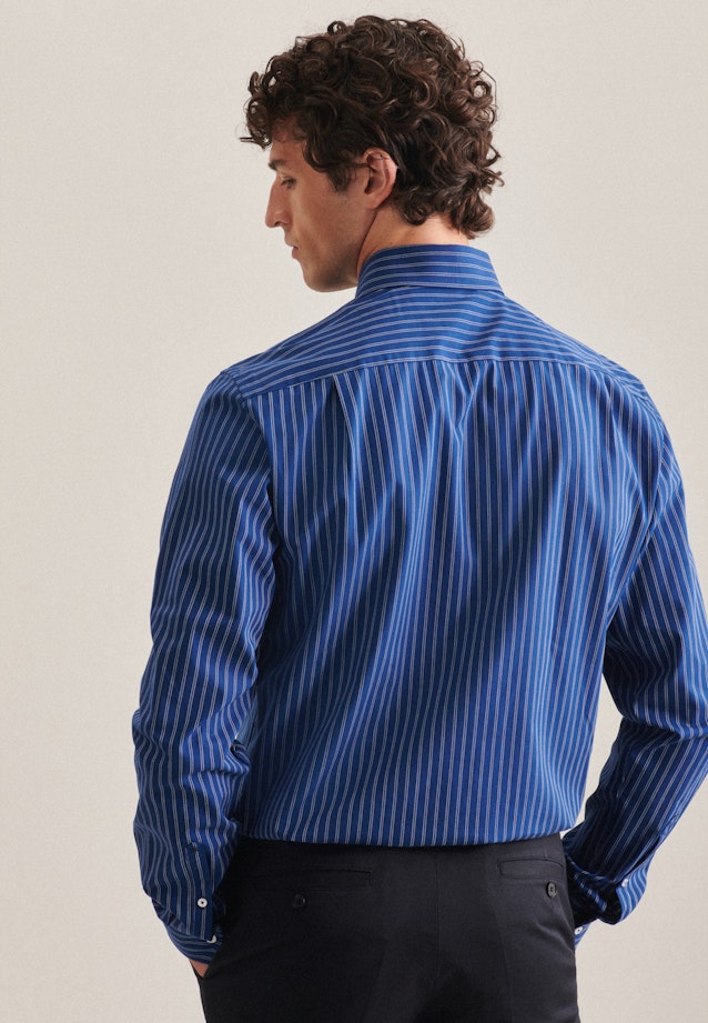 Regular Chemise d'affaires rayures in Bleu Moyen |  Seidensticker Onlineshop
