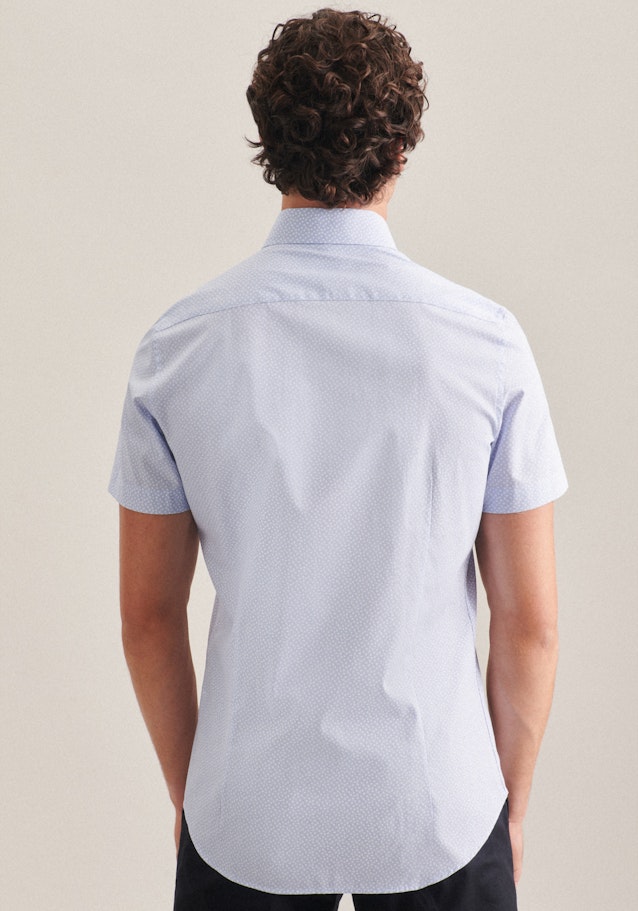 Poplin Short sleeve Business Shirt in Slim with Kent-Collar in Light Blue |  Seidensticker Onlineshop