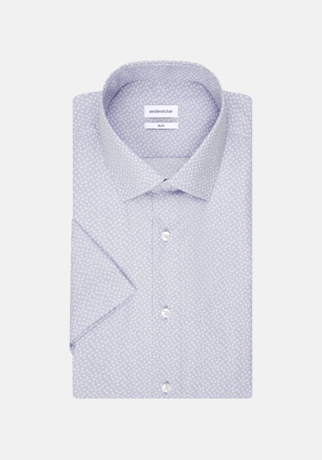 Poplin Short sleeve Business Shirt in Slim with Kent-Collar in Light Blue |  Seidensticker Onlineshop