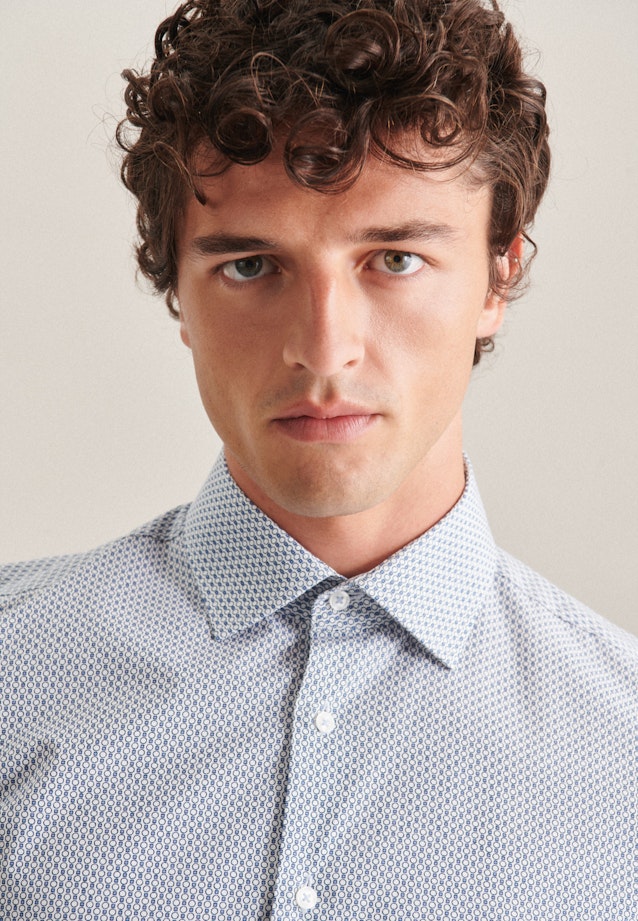 Slim Business Hemd Druck in Hellblau |  Seidensticker Onlineshop