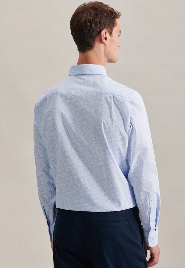 Regular Chemise d'affaires Imprimé in Bleu Clair |  Seidensticker Onlineshop