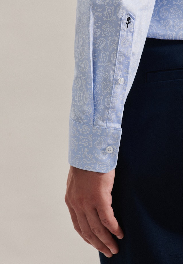 Regular Chemise d'affaires Imprimé in Bleu Clair |  Seidensticker Onlineshop