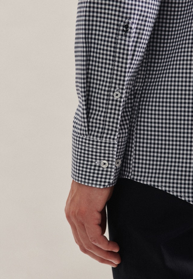 Regular Business Hemd Karo in Dunkelblau |  Seidensticker Onlineshop