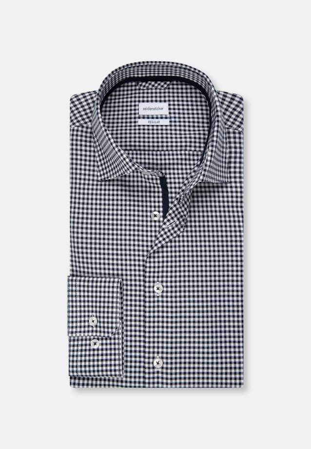 Regular Business Hemd Karo in Dunkelblau |  Seidensticker Onlineshop
