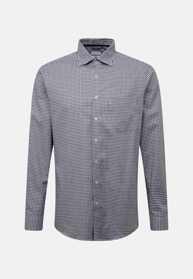 Regular Business Hemd Karo in Dunkelblau |  Seidensticker Onlineshop