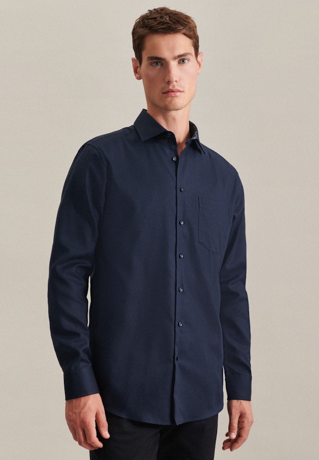 Regular Business shirt Uni in Dark Blue |  Seidensticker Onlineshop