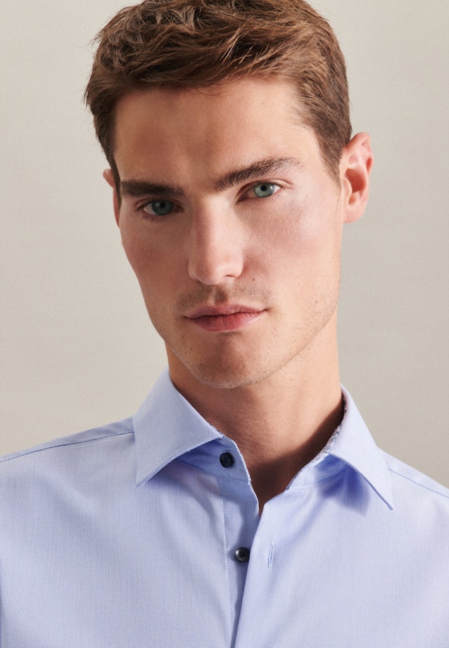 Regular Chemise d'affaires Uni in Bleu Clair |  Seidensticker Onlineshop
