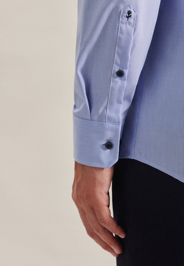 Regular Chemise d'affaires Uni in Bleu Clair |  Seidensticker Onlineshop